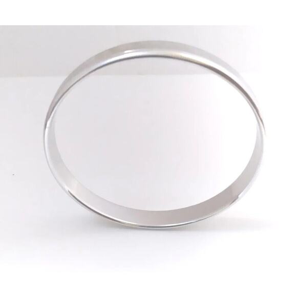 Vintage Monet Bangle Bracelet Silver Tone Signed Slip-on - Picture 3 of 8